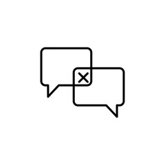 Fototapeta premium Disagreement vector icon outlined style.