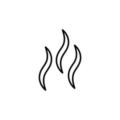 Smoke steam silhouette vector icon outlined style.
