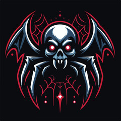 logo, illustration, spider, vampire, bat