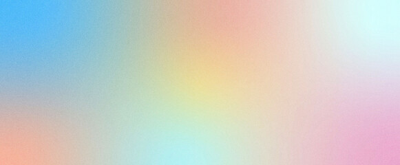 Soft pastel gradient background with noise grain texture © medelwardi