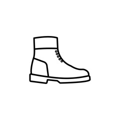 Brisk boots vector icon outlined style.