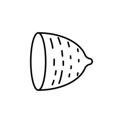 Sweet potato vector icon outlined style.