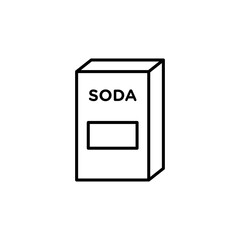 Baking soda vector icon outlined style.