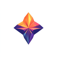 Dynamic diamond logo illustration digital design vibrant colors creative environment modern viewpoint abstract concept for branding