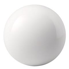 Solid white sphere isolated on a transparent background