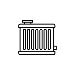 Car radiator vector icon outlined style.