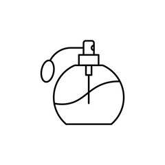 Perfume bottle vector icon outlined style.