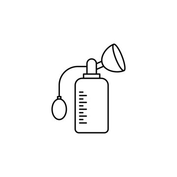 recommend clip art: Breast pump vector icon outlined style.