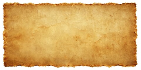 A Textured Sheet of Aged Paper with a Torn and Frayed Edge, Suitable for Creating Vintage Backgrounds or Adding a Rustic Feel to Designs