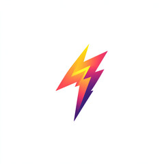 Dynamic lightning bolt graphic digital art modern design minimalist background vibrant colors eye-catching concept for branding