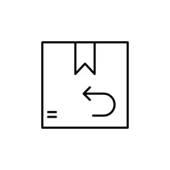 Return purchase vector icon outlined style.