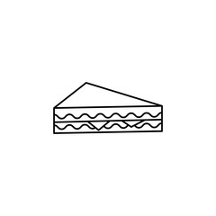 Sandwich vector icon outlined style.