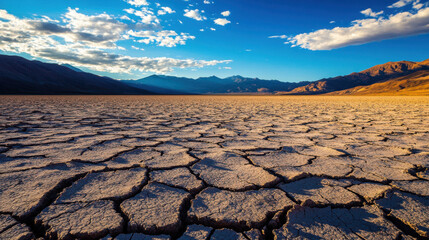 Fototapeta premium The ground has cracks in the top view for the background or graphic design