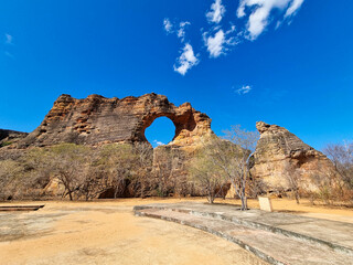 Pedra Furada, rock formation in Serra da Capivara, Piau&iacute;