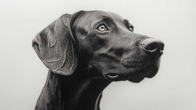English pointer dog portrait