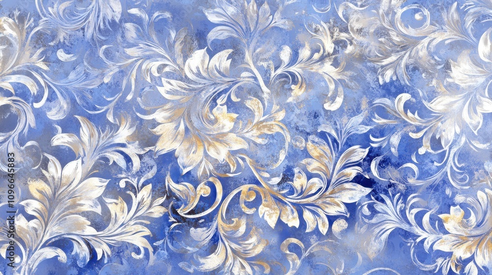Aufkleber shimmering blue gradient background with soft luminous details and intricate patterns, perfect for l