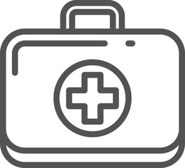 Medical bag line icon. First aid kit