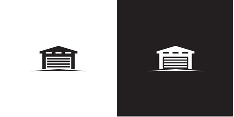 garage and doors logo. vector logo icon symbol