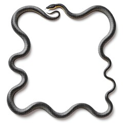 Obraz premium Snake border white background copy space