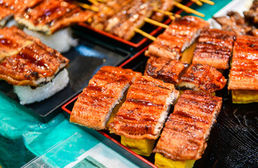 Japanese eel grilled with rice bowl or Unagi don - Japanese food