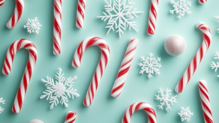 Red and white candy canes on background,Smashed candy cane for the Christmas concept,Christmas stick,Traditional xmas candy with red,green,white stripes,menu,banner holiday perfect designs card.