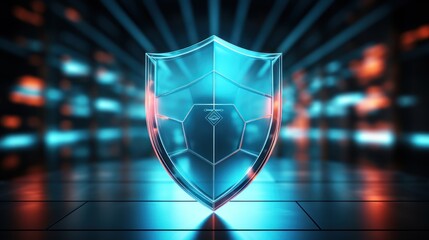 Cybersecurity Shield: Digital Protection in a Futuristic Setting