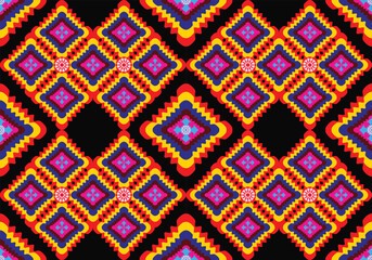 Ethnic tribal patterns in seamless geometric patterns.
