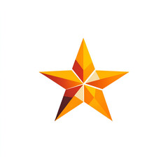 Obraz premium Action-packed star graphic design digital art creative studio minimalist style vibrant colors logo concept for branding