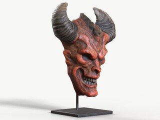 Demonic Horned Skull Mask