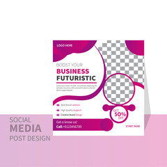 modern vector professional colorful business social media post design  template
