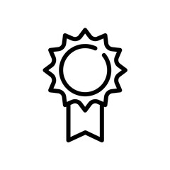 seal with ribbon - vector icon