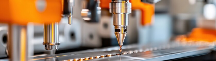 Advanced CNC Machine in Industrial Setting for Precision Cutting