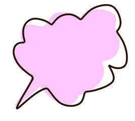 pink speech bubbles call out