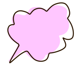 pink speech bubbles call out