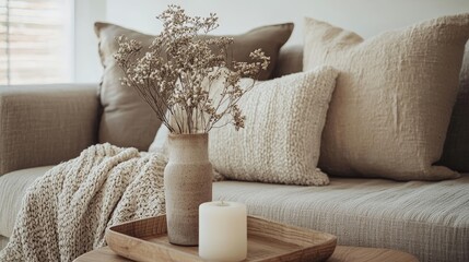 Cozy interior photography featuring warm textures and stylish decor