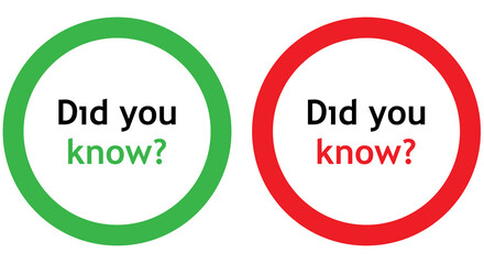 did you know sign on white background