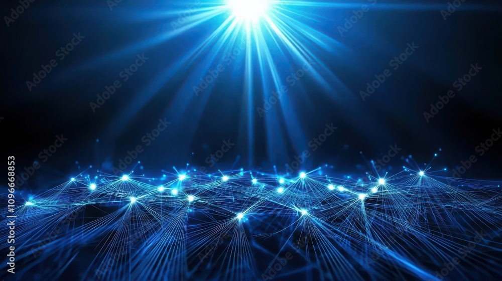 Aufkleber digital energy grid interface with bright lights and dynamic displays