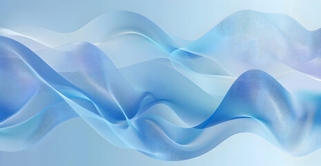 Obraz premium Blue background with light blue wavy lines, a flat design vector illustration. Abstract background for a presentation or poster. 