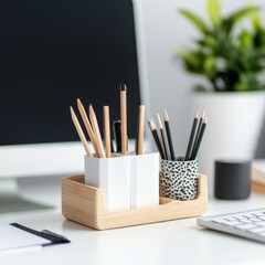 Obraz premium mini shelf desk organizer