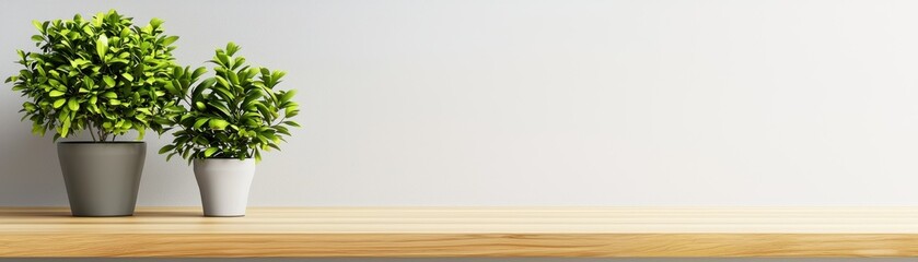 Fototapeta premium Modern Prototype Industrial Design on a Wooden Table with Plants