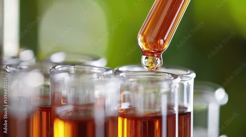 Poster high-tech laboratory equipment for materials testing in action