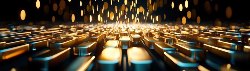 Obraz premium Close-Up of Solar Panels Under Bright Studio Lighting Effect