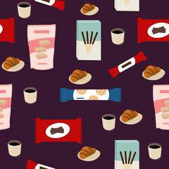 Delicious Snack Seamless Pattern