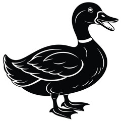 Duck Silhouette Vector Illustration Design
