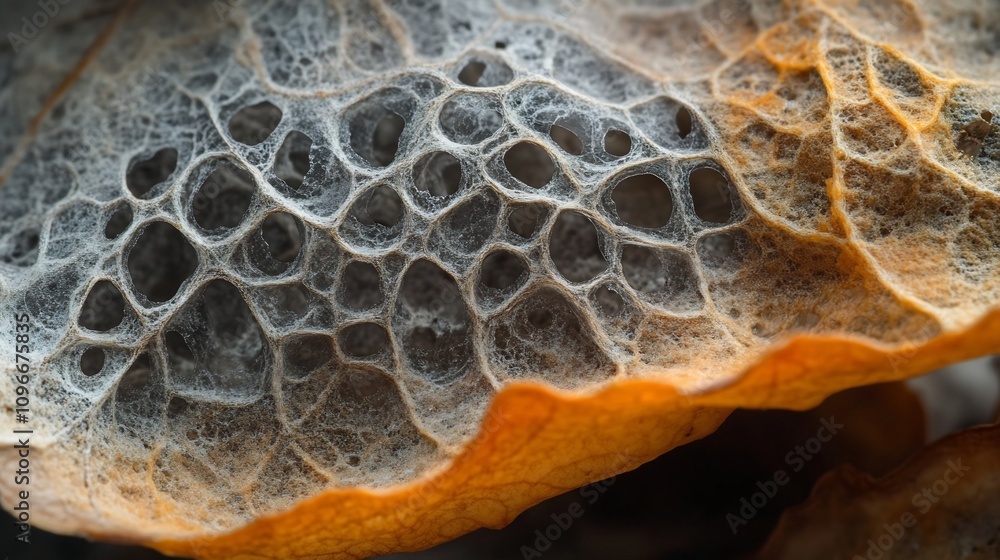 Poster captivating macro close up shot capturing the intricate patterns and delicate textures of an organic