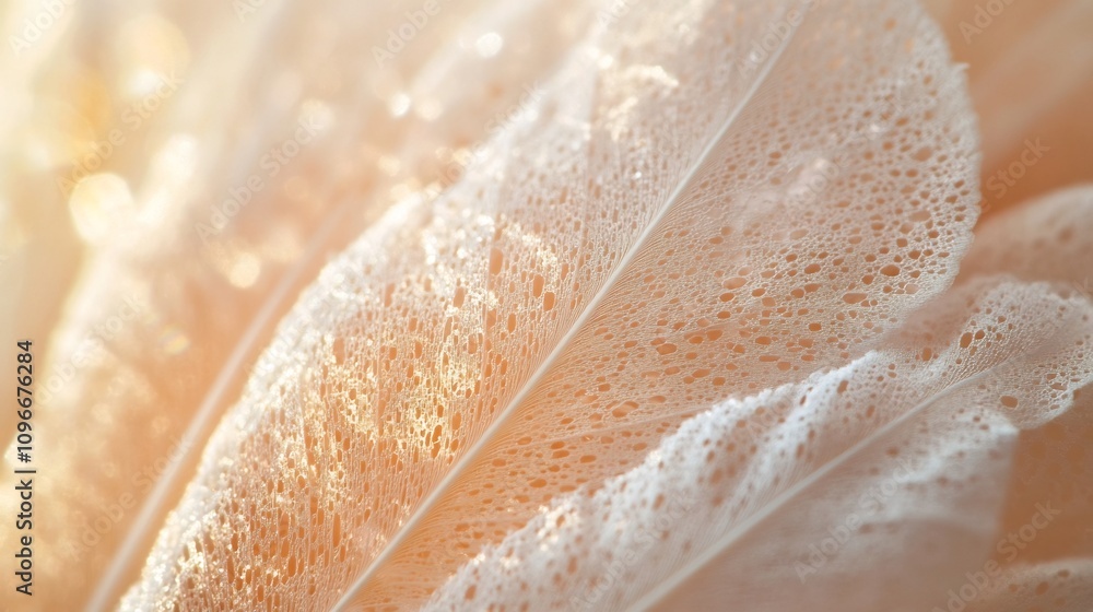 Poster mesmerizing macro shot showcasing intricate patterned textures in nature captured in a soft ethereal