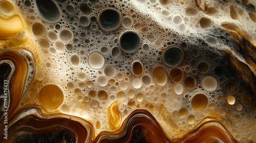 Poster mesmerizing organic patterns in earthy tones macro capture of intricate natural structures and textu