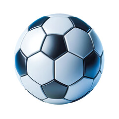 Fototapeta premium Realistic soccer ball 3D sport transparant isolated background