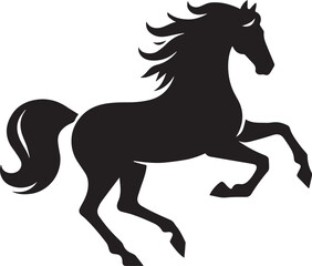 Silhouette horse vector
