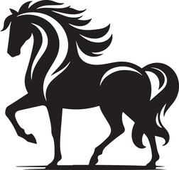 Silhouette horse vector